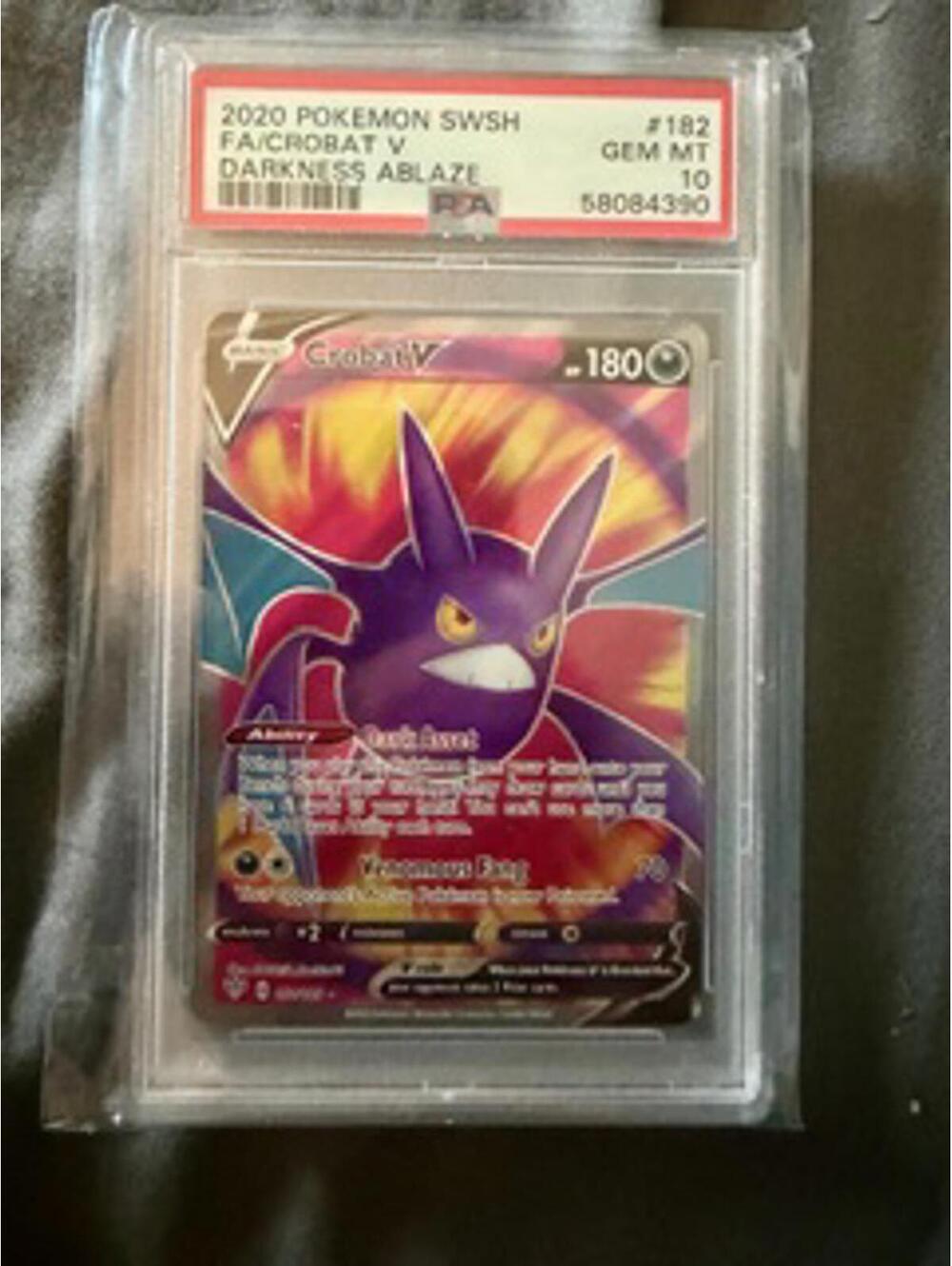 2020 Pokemon SWSH Darkness Ablaze Crobat V PSA 10 GEM MT